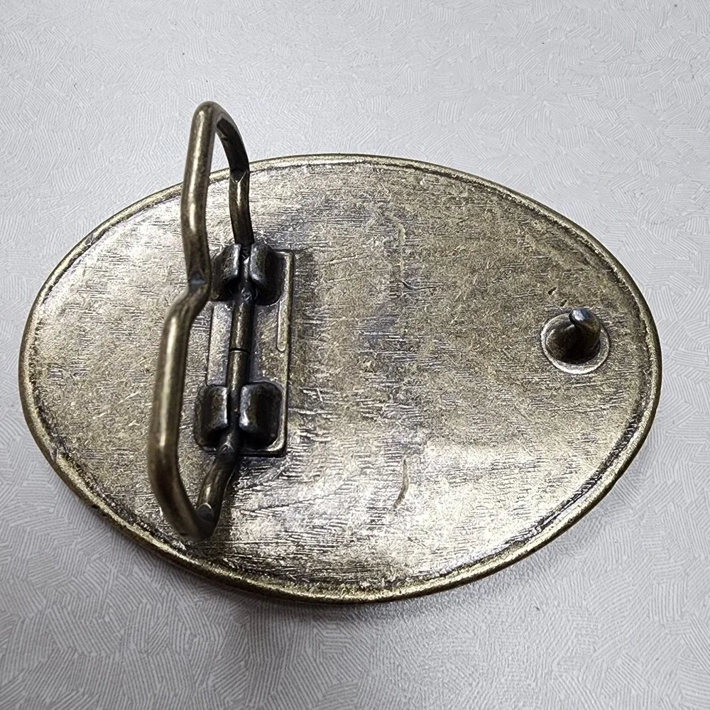 Vintage Brass Belt Buckle Frontier Hotel/Casino LAS VEGAS 3